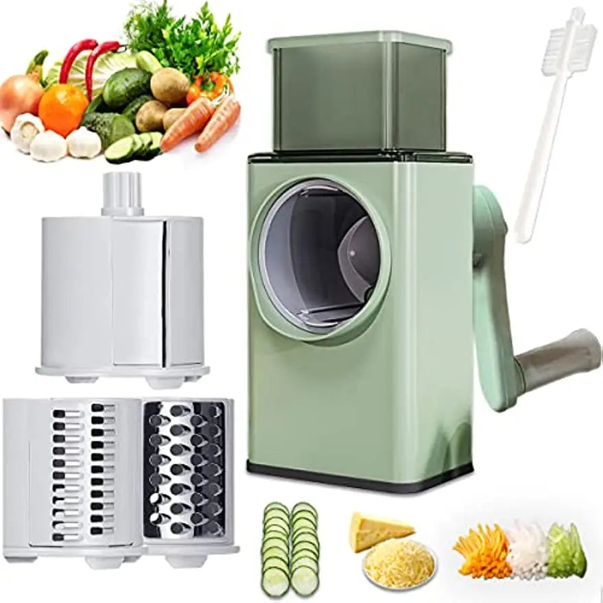 Multifunctional Vegetable Cutter Manual Rotary Cheese Grater Shredder