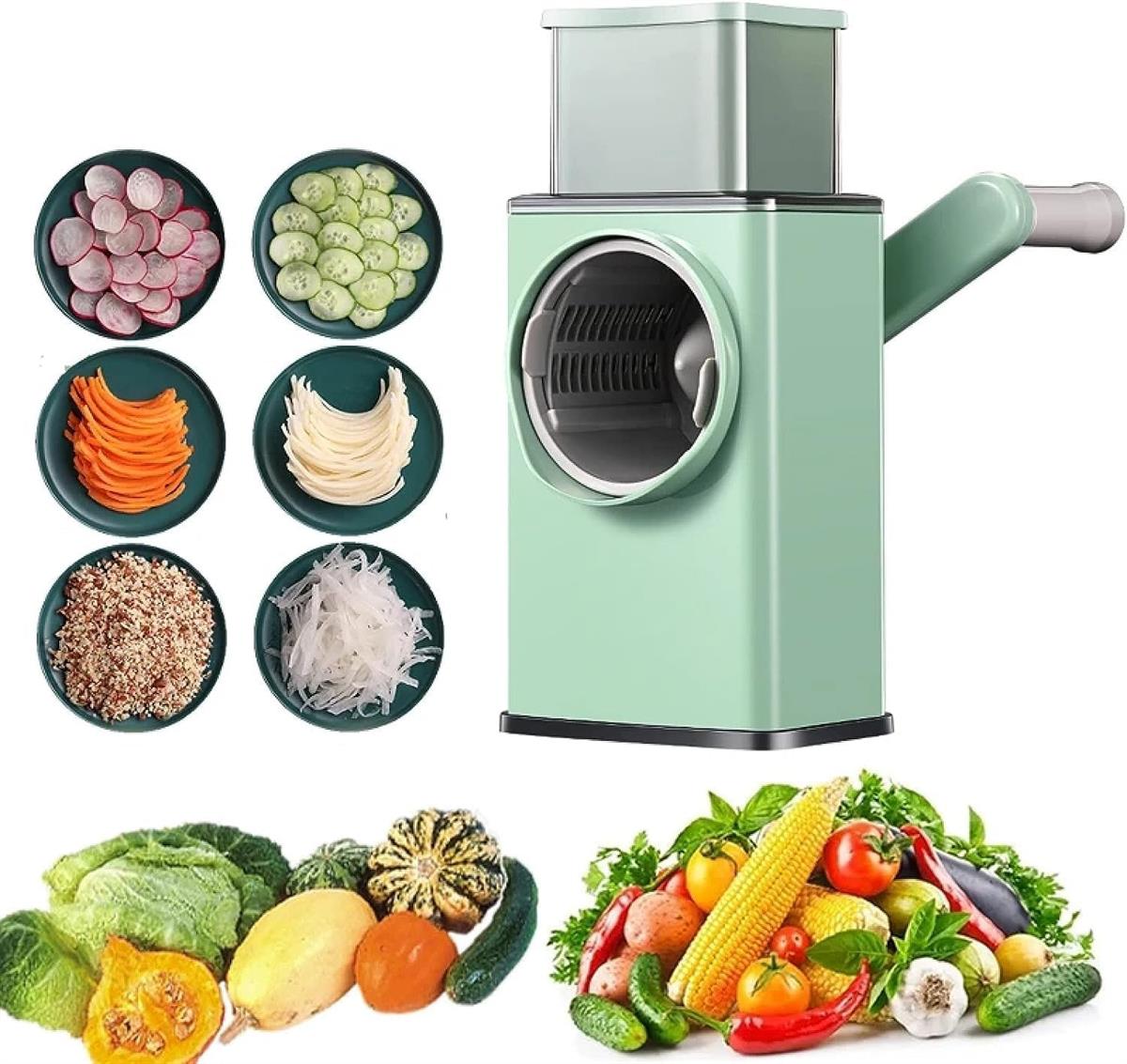 Multifunctional Vegetable Cutter Manual Rotary Cheese Grater Shredder