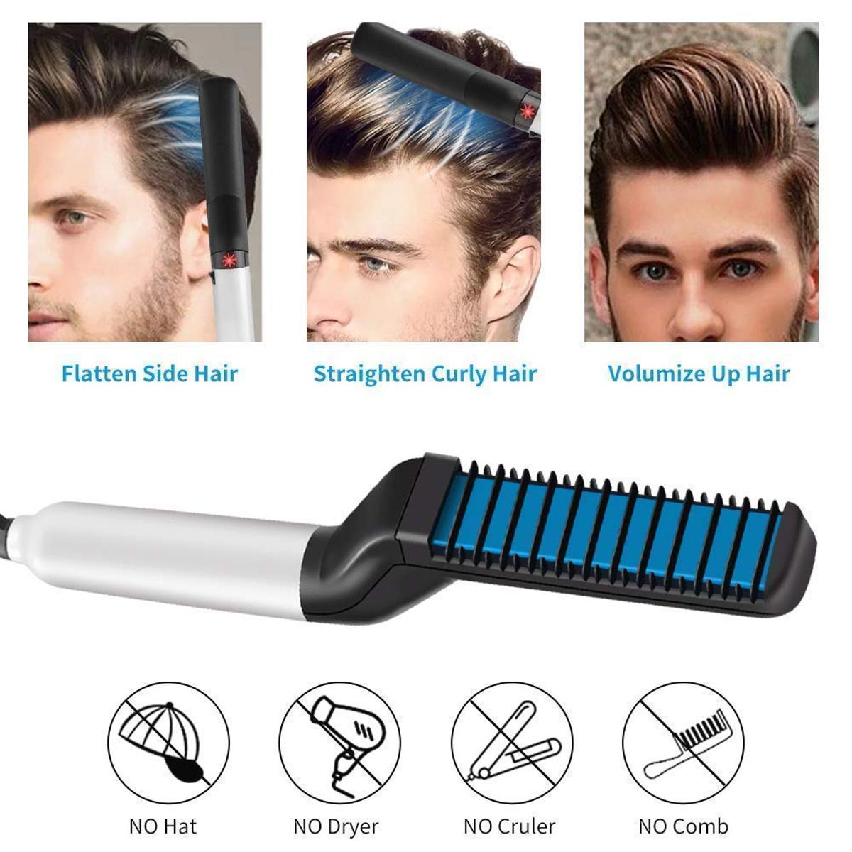 Men Beard Straightening Heat Brush